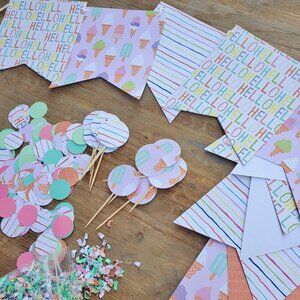 Sprinkle Baby Shower Banner | Sprinkle Party Decorations, Ice Cream Birthday